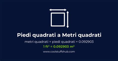 Convertitore da Piedi Quadrati a Metri Quadrati (ft² a。